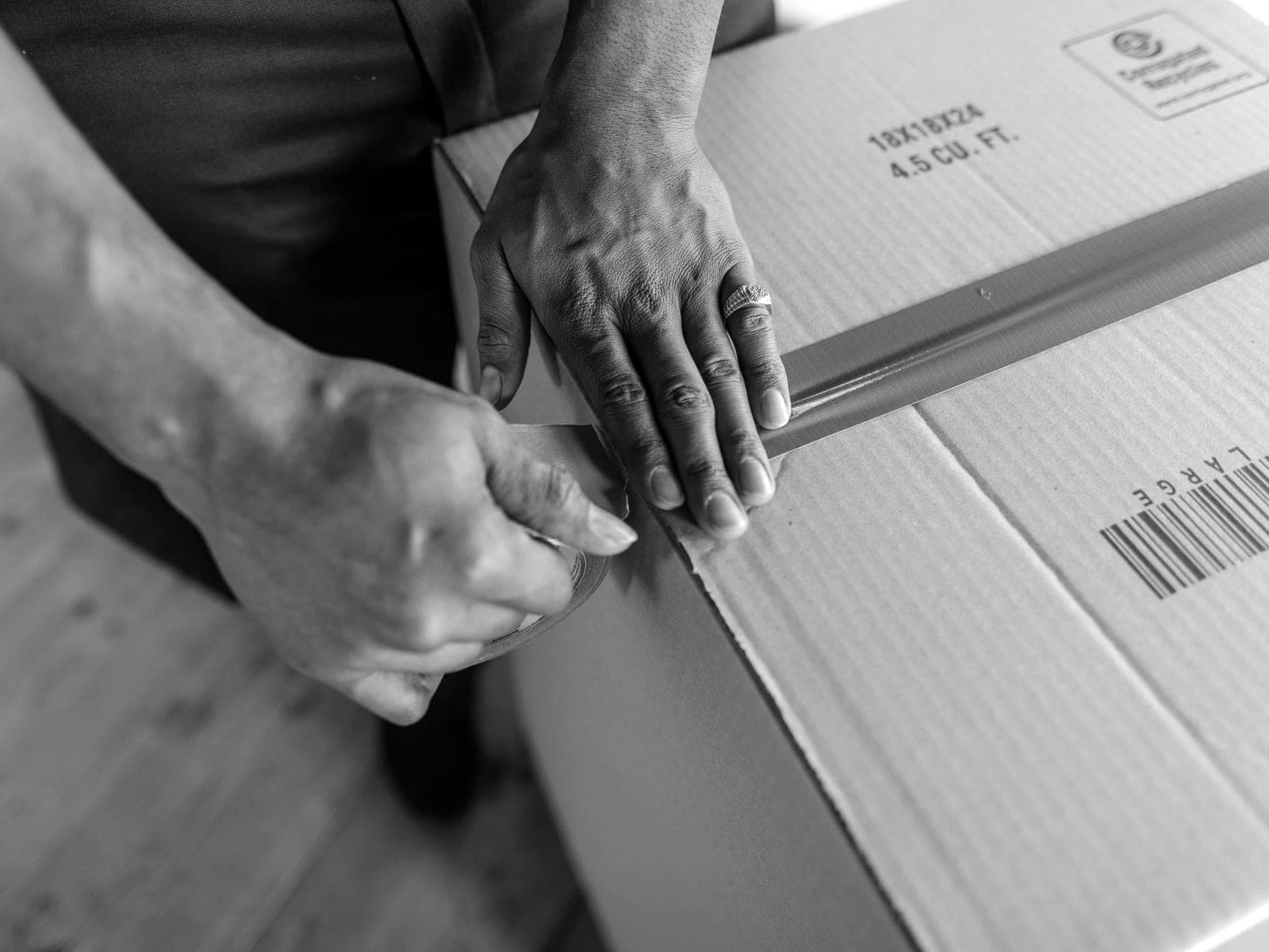 Packing: shipping labels are bought at pack time on your existing carrier accounts and sent straight to the thermal printer.